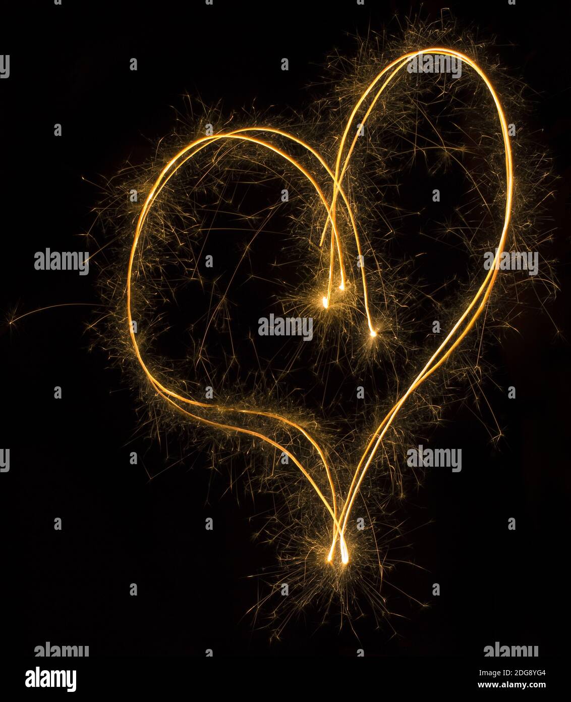 Symbole cœur Sparkler Banque D'Images