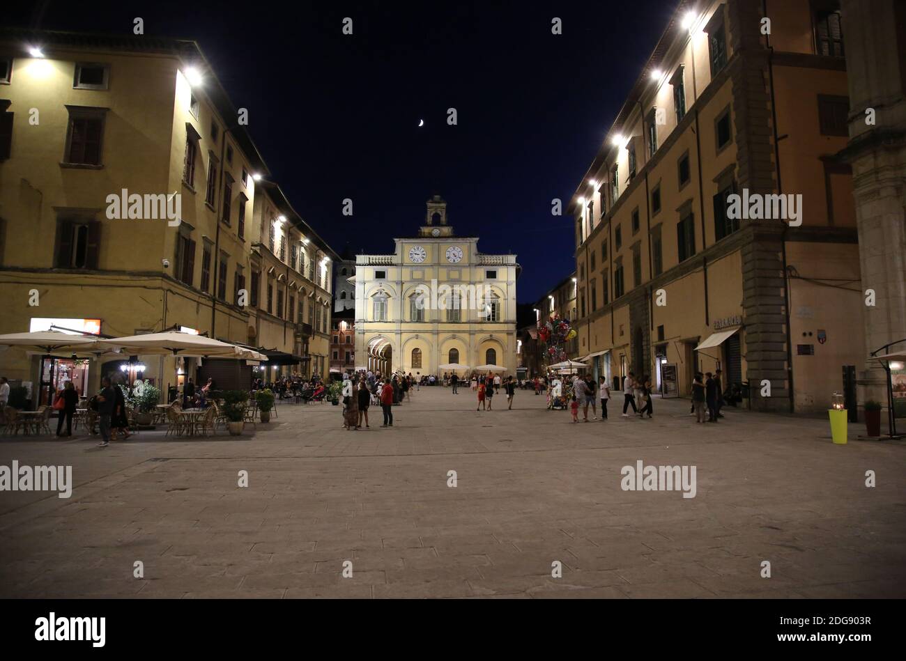 Place Giacomo Matteotti dans la ville de Citta di Castello en Ombrie, Italie Banque D'Images