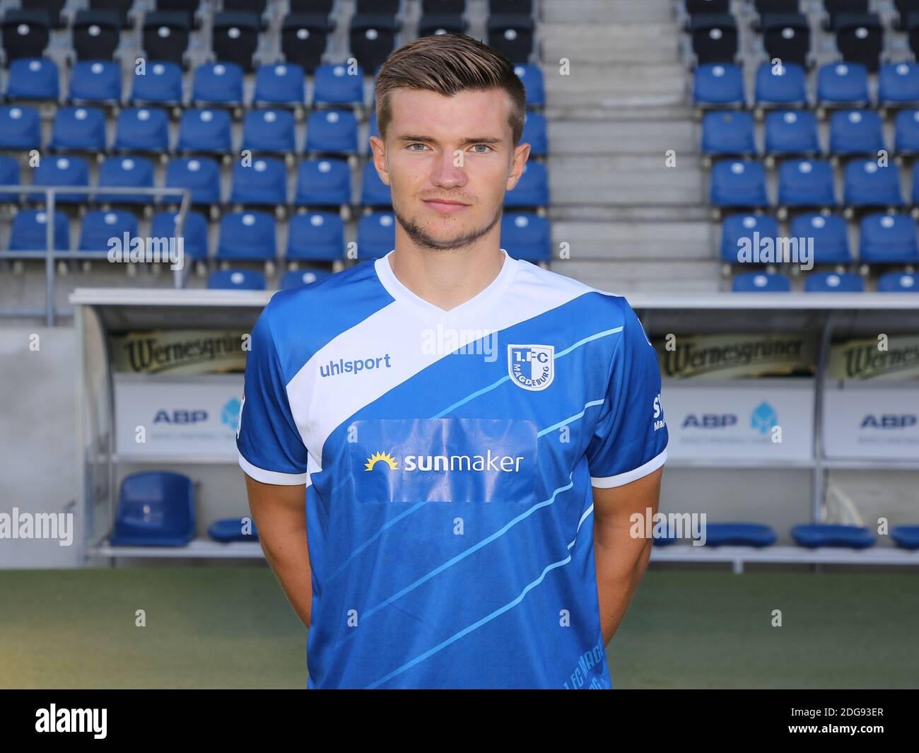 Footballeur björn Rother (1.FC Magdeburg-Saison 2018-19) Banque D'Images