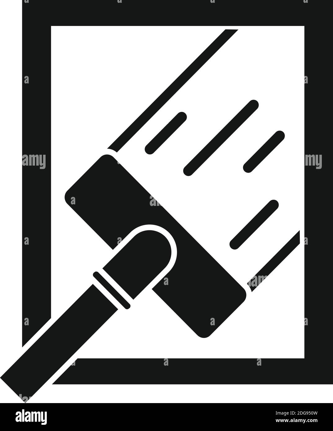 Nettoyage de vitres, l'icône de style simple. Illustration de Vecteur