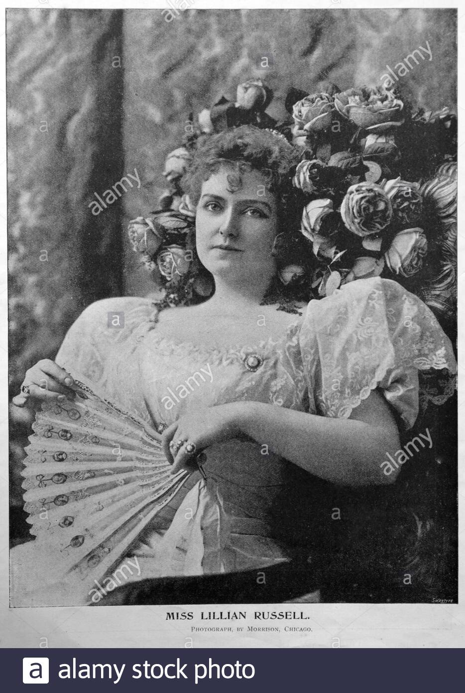 Lillian Russell, de 1860 à 1922 ans, était une actrice et chanteuse américaine, photographie des années 1890 Banque D'Images