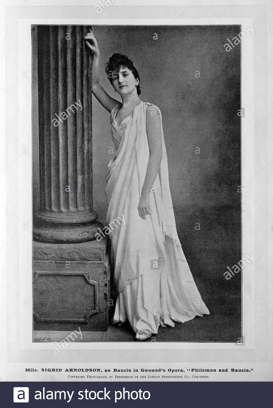 Le portrait de Sigrid Arnoldson, 1861 – 1943, était un chanteur d'opéra suédois, photographie de 1894 Banque D'Images