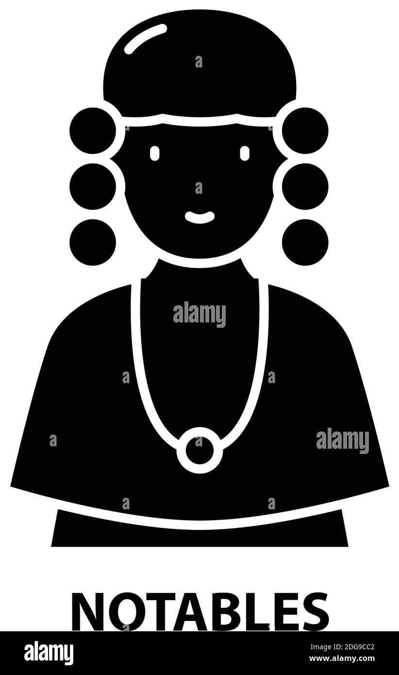 icône notables, signe vectoriel noir avec traits modifiables, illustration de concept Illustration de Vecteur icône notables, signe vectoriel noir avec traits modifiables, illustration de concept Illustration de Vecteur