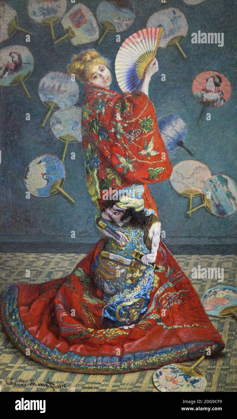 La Japonaise, Camille Monet dans Costume japonais, Claude Monet, 1876, Banque D'Images