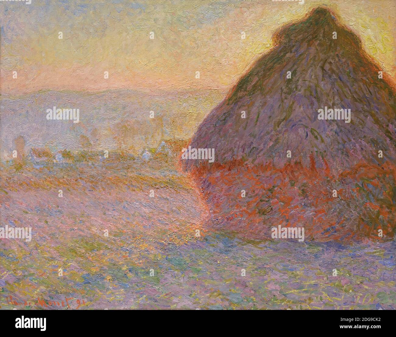 Grainstack, coucher de soleil, Claude Monet, 1891, Banque D'Images