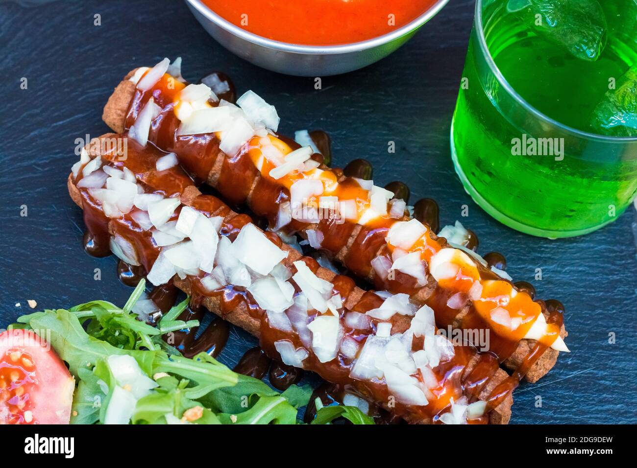 Aliments à base de junk américain dans une composition simple