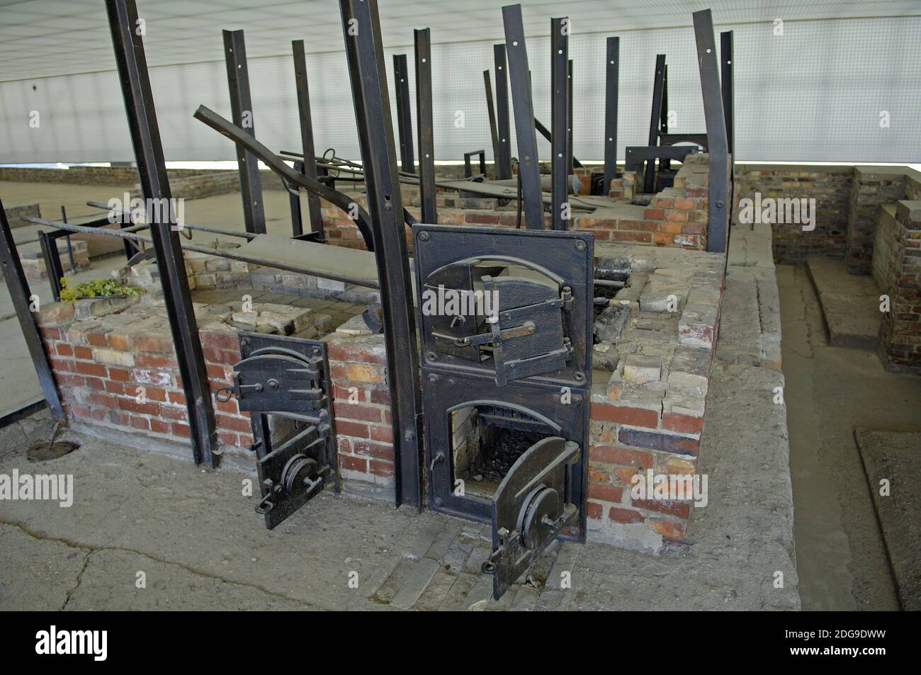 Verbrennungsofen des ehemaligen Krematoriums in der Station 'Z' im KZ Sachsenhausen BEI Berlin, Allemagne Banque D'Images