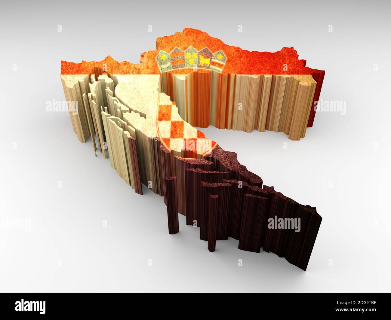 Croatian map Banque de photographies et d’images à haute résolution - Alamy