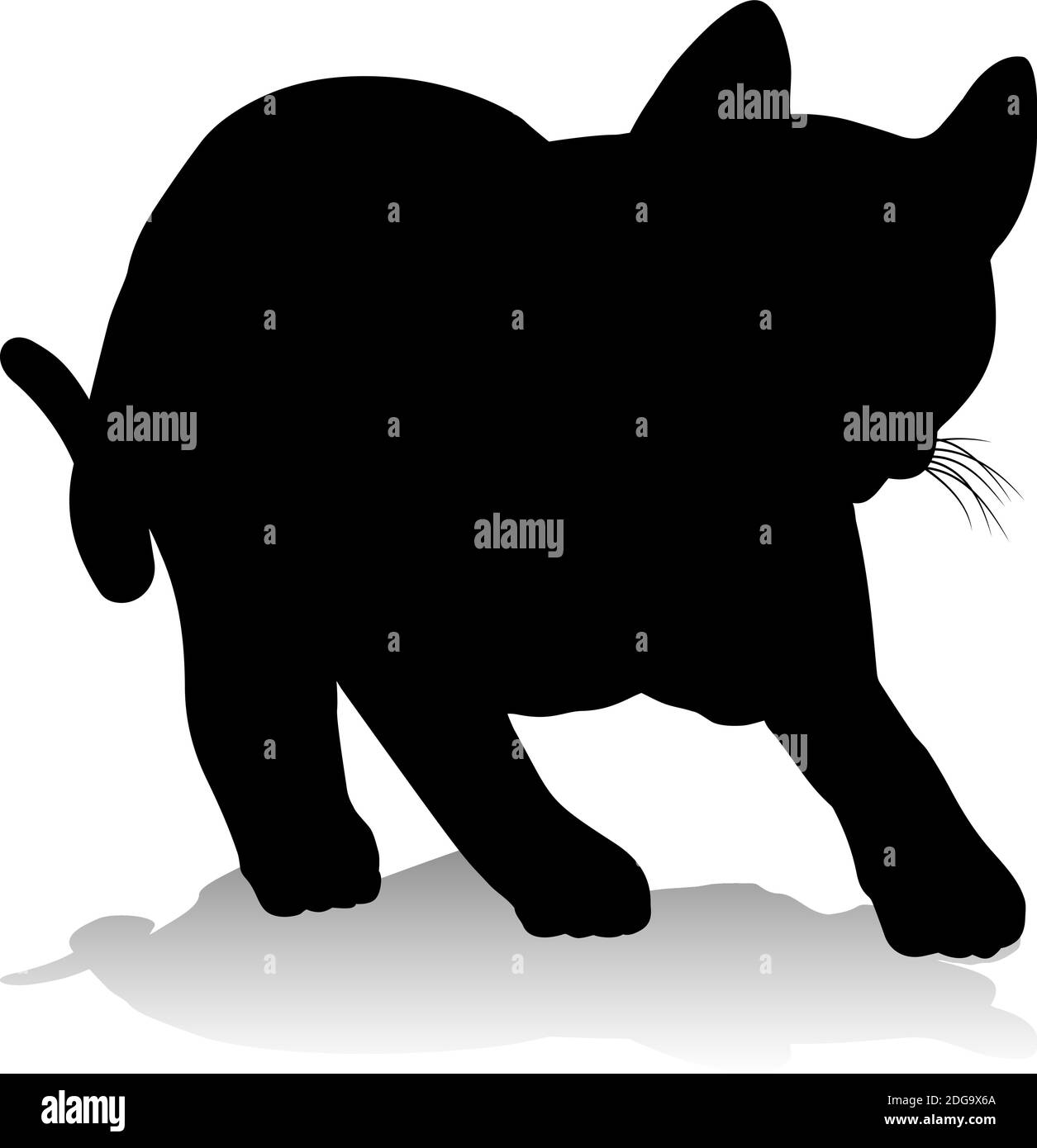Animal de compagnie Chat Silhouette Illustration de Vecteur