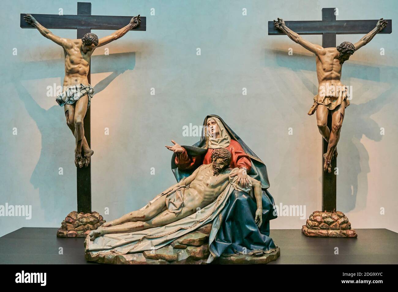 Sexta angustia par le sculpteur du XVIIe siècle Gregorio Fernandez dans le Musée de la sculpture polychrome Colegio de San Gregorio à Valladolid, Espagne, Europe Banque D'Images