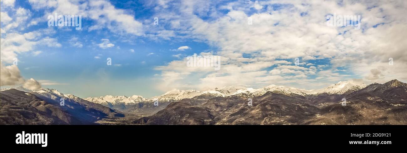 Panoramique Alpes Mountain Lanscape, Italie Banque D'Images