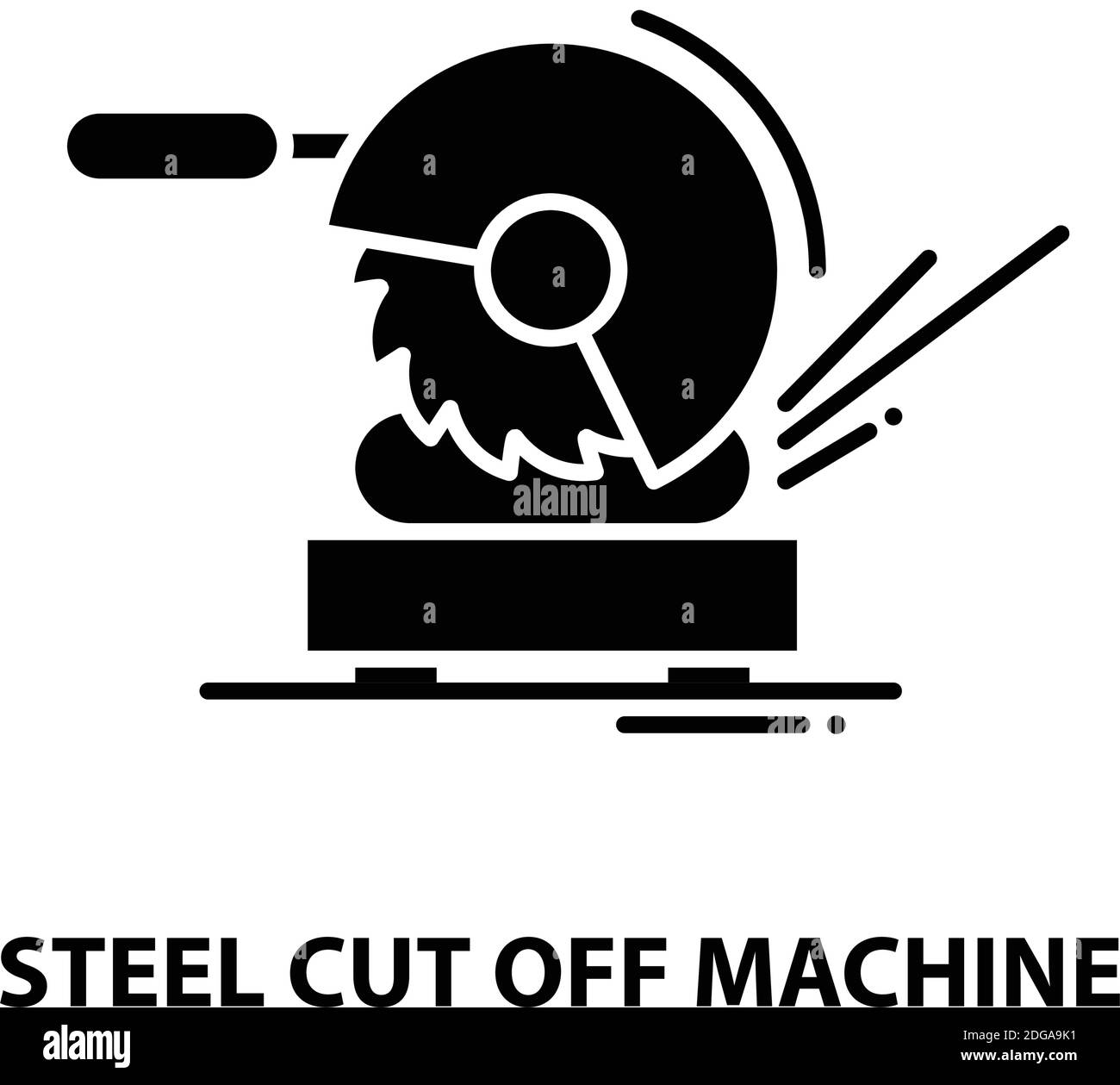 icône de symbole de machine à découper en acier, signe vectoriel noir avec traits modifiables, illustration du concept Illustration de Vecteur