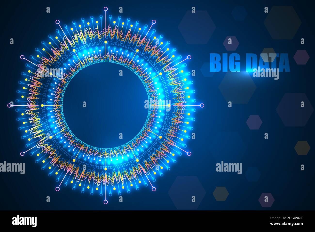 La technologie de visualisation des Big Data est un arrière-plan abstrait. Illustration de Vecteur