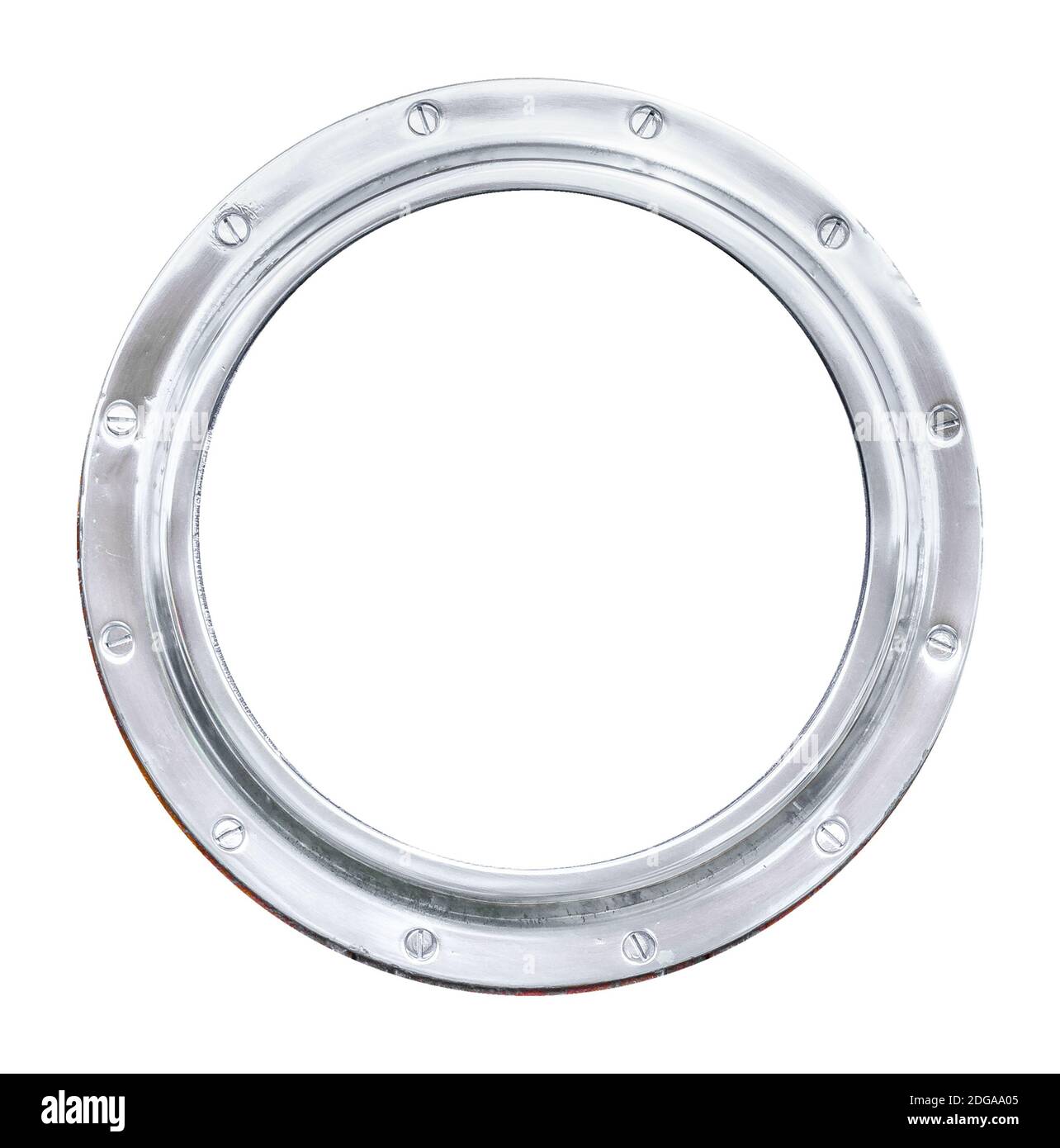 Cadre circulaire en acier inoxydable Banque D'Images