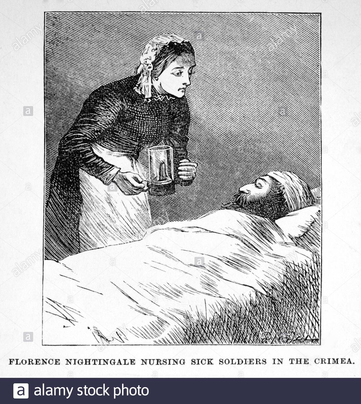 Florence Nightingale, de 1820 à 1910 ans, était un réformateur social anglais et le fondateur de l'allaitement moderne Banque D'Images