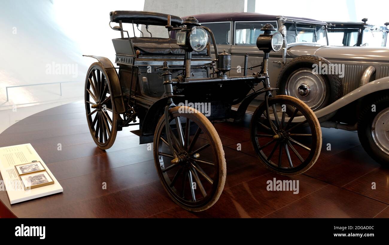 Daimler motor car, acheté par Moulay Hassan I le sultan du Maroc en 1892 Banque D'Images