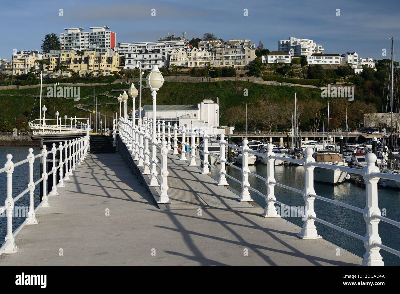 Marches et rampe sur Princess Pier, Torquay. Banque D'Images