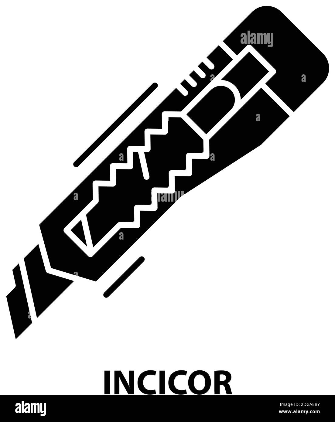 icône d'incicor, signe vectoriel noir avec traits modifiables, illustration de concept Illustration de Vecteur