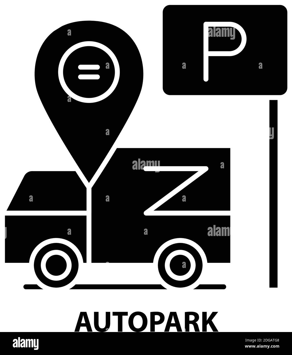 icône de repère automatique, signe vectoriel noir avec traits modifiables, illustration de concept Illustration de Vecteur icône de repère automatique, signe vectoriel noir avec traits modifiables, illustration de concept Illustration de Vecteur