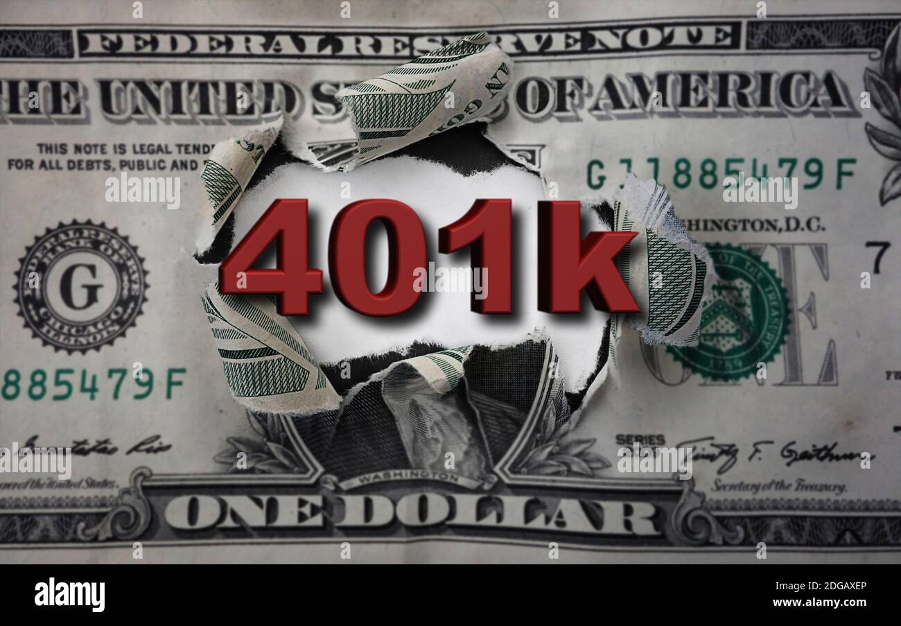 une percée de 401k dollar Banque D'Images