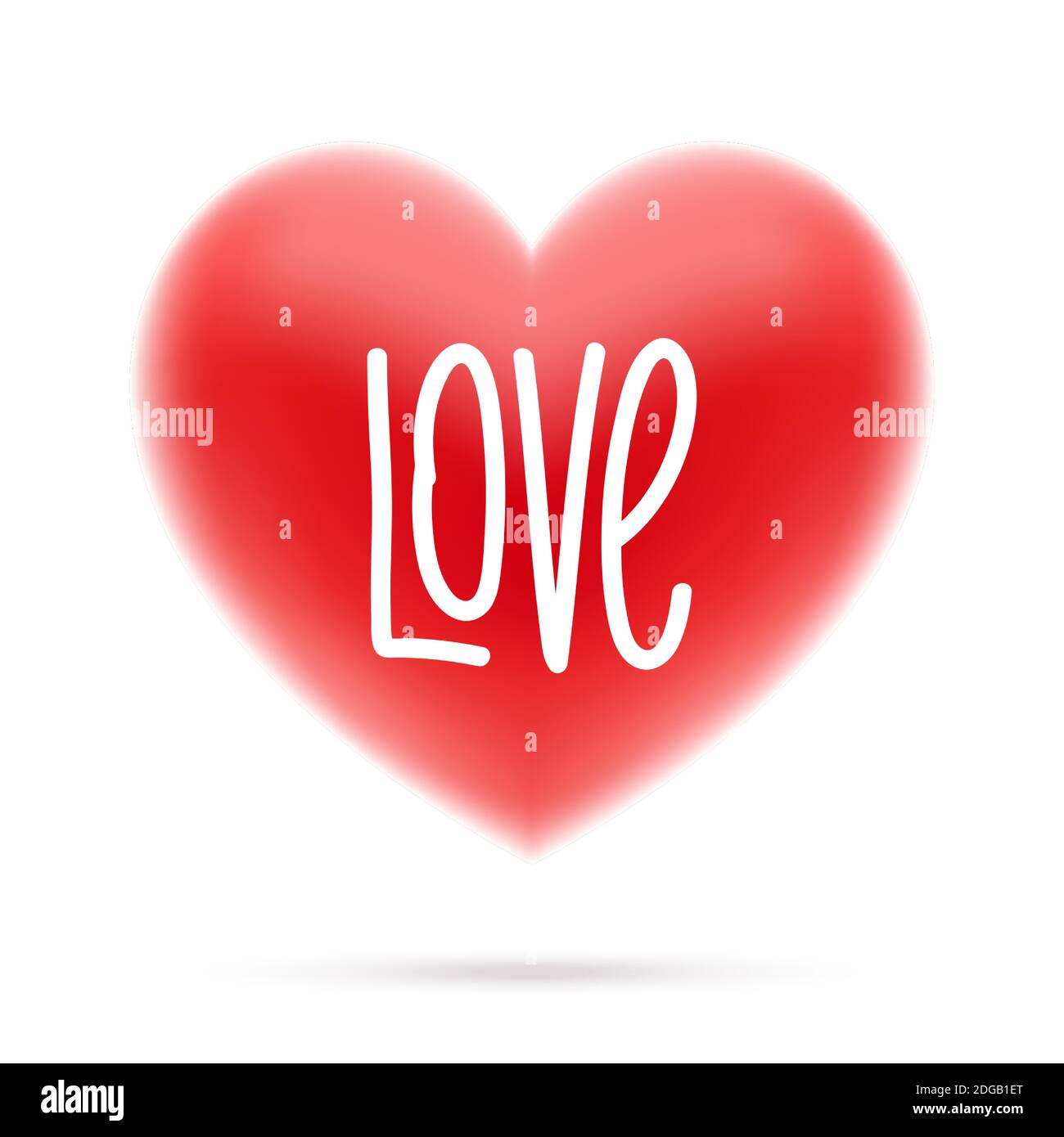 Icone De Vecteur Cœur Rouge Avec Texte D Amour Isolee Sur Fond Blanc Un Symbole En Forme De Coeur Simple Et Classique Pour Une Decoration Romantique Forme De Coeur Floue Flottant Dans L Air