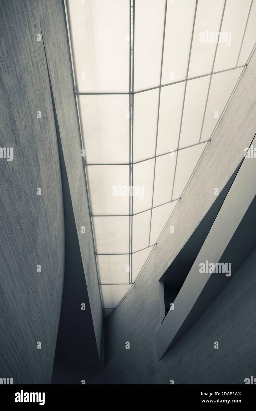 Intérieur de l'atrium du Musée d'art contemporain, Kiasma, Helsinki, Finlande Banque D'Images
