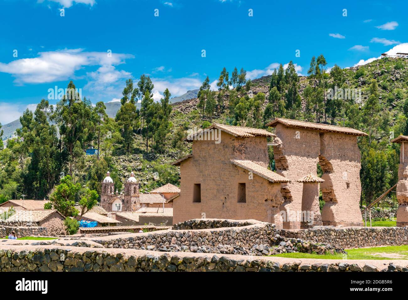 Raqchi, un site archéologique inca à Cusco Pérou Région Banque D'Images