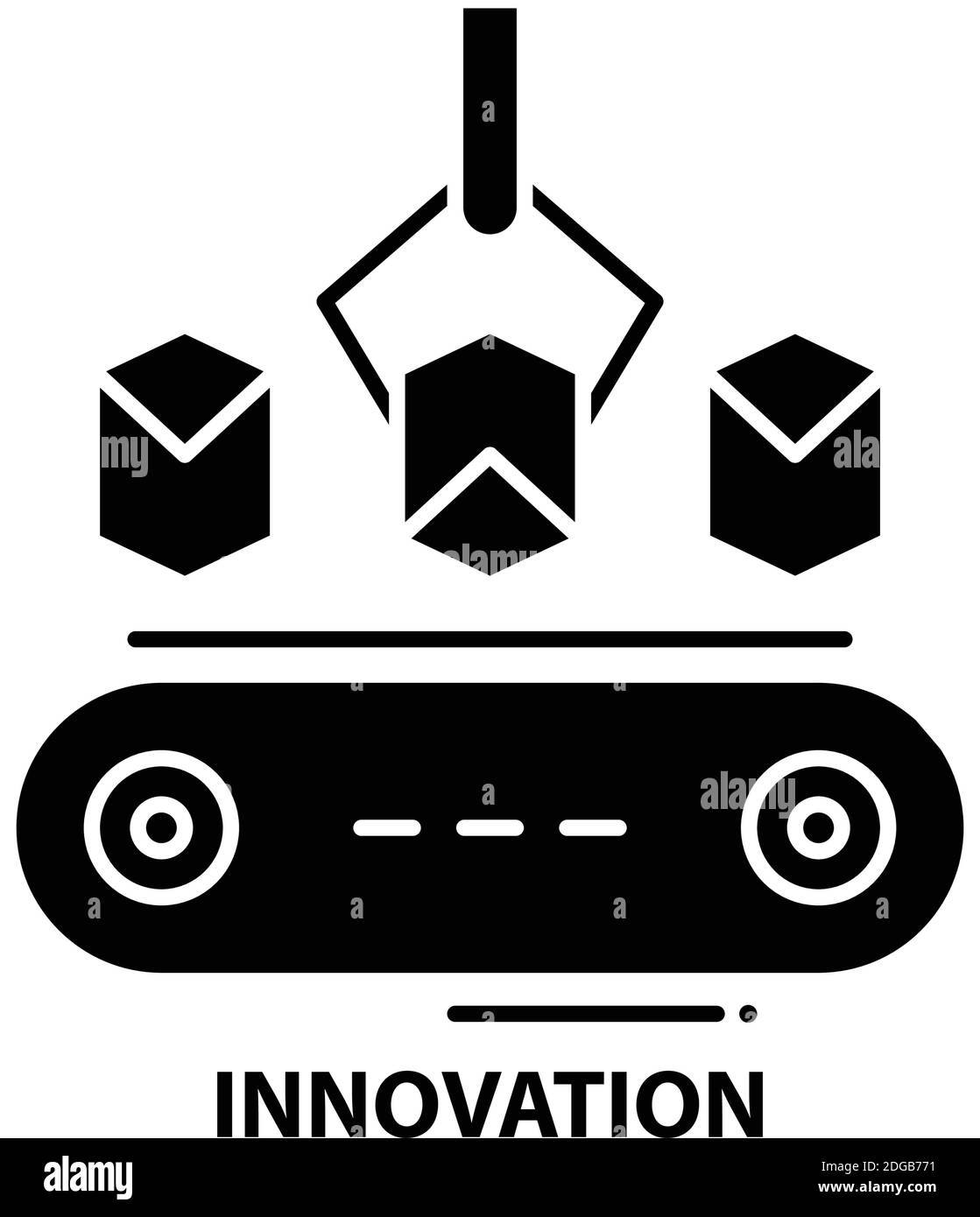 icône innovation, signe vectoriel noir avec traits modifiables, illustration de concept Illustration de Vecteur