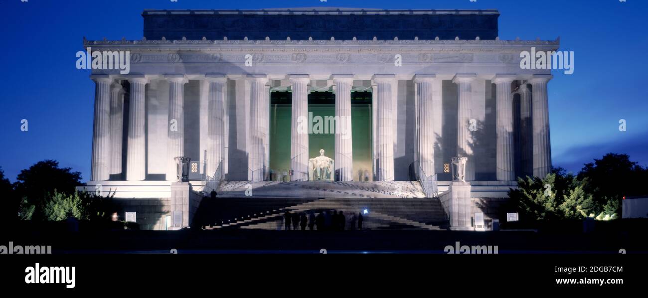 Lincoln Memorial, au crépuscule, Washington DC, USA Banque D'Images