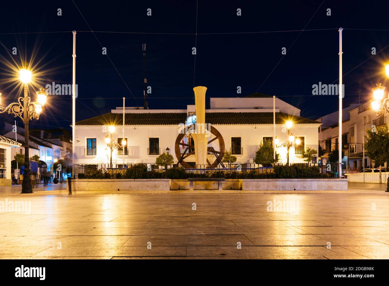 Hôtel de ville situé sur la Plaza de la Constitucion. Prado del Rey. Cadix, Andalousie, Espagne, Europe Banque D'Images