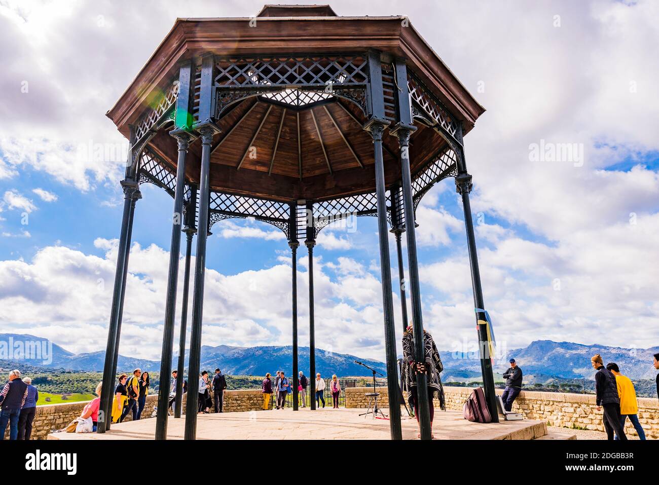 Kiosque du point de vue de Ronda - Kiosco de el Mirador de Ronda. Ronda, Málaga, Andalousie, Espagne, Europe Banque D'Images