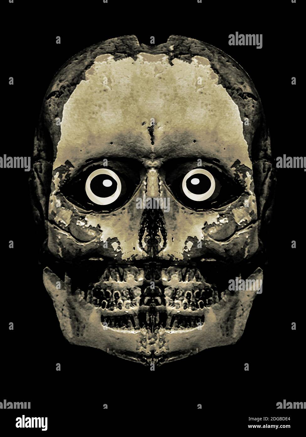 Portrait de Monster Alien Skull Banque D'Images