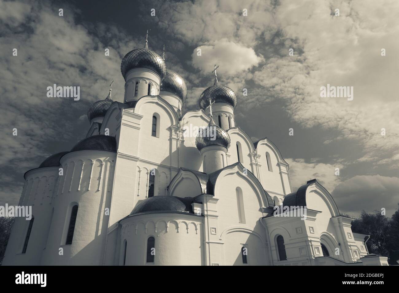 Vue à angle bas de la cathédrale d'Uspenski, Yaroslavl, Russie Banque D'Images