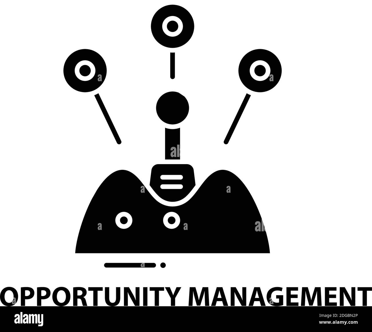 icône de gestion des opportunités, signe vectoriel noir avec traits modifiables, illustration du concept Illustration de Vecteur