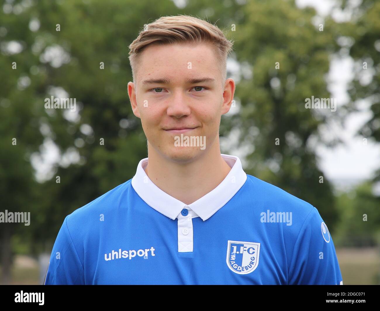 Footballeur allemand Anthony Roczen 1er FC Magdeburg DFB 3e ligue saison 2019-20 Banque D'Images