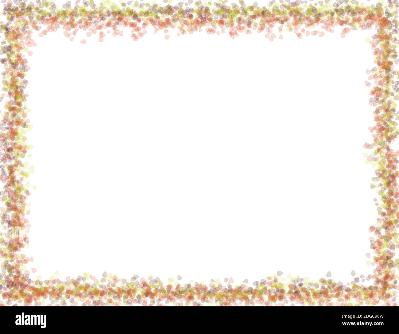 Cadre cartes postales automne dessin fleur rose jaune beau Banque D'Images