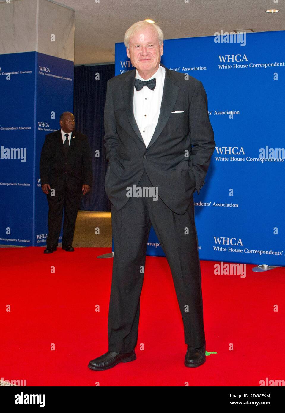 Chris Matthews, l'hôte de la conférence MSNBC « hardball », arrive pour le dîner annuel 2017 de la White House Corintimés Association à l'hôtel Hilton de Washington à Washington, DC, Etats-Unis, le samedi 29 avril 2017. Photo de Ron Sachs/CNP/ABACAPRESS.COM Banque D'Images