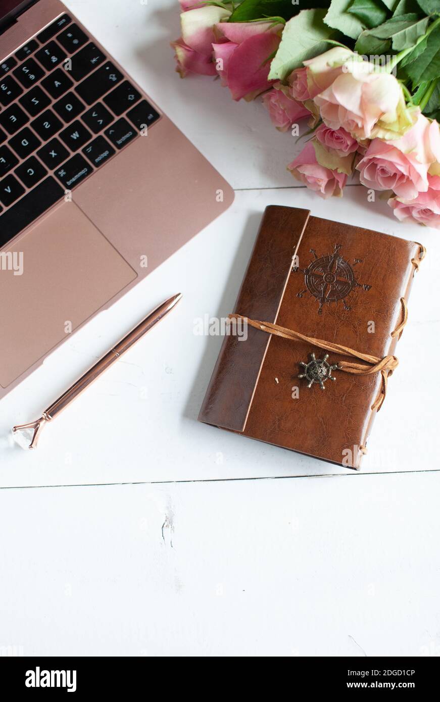 Bureau stylisé d'une femme. Banque D'Images