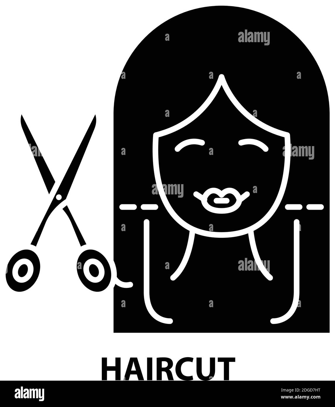 icône de coupe, signe vectoriel noir avec traits modifiables, illustration de concept Illustration de Vecteur