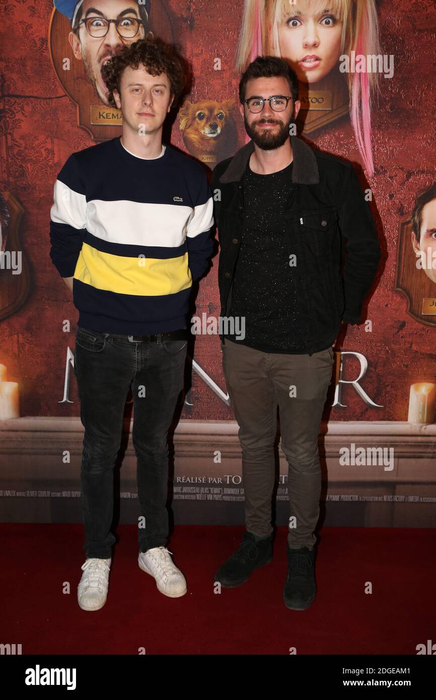 Norman Thavaud et Cyprien lors de la première du Manoir au Grand Rex, a Paris, France, le 09 juin 2017. Photo de Jerome Domine/ABACAPRESS.COM Banque D'Images
