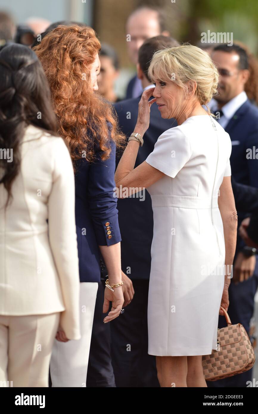 Brigitte Macron arrive à l'aéroport de Rabat le 14 juin 2017. Photo de Lionel Hahn/ABACAPRESS.COM Banque D'Images