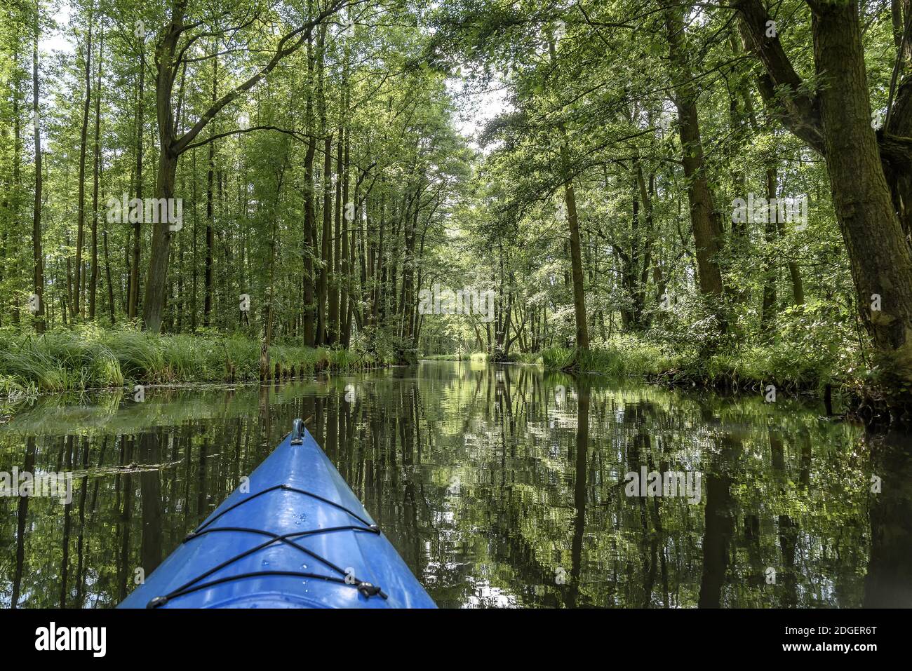 Excursion en bateau en canoë sur une rivière Banque D'Images