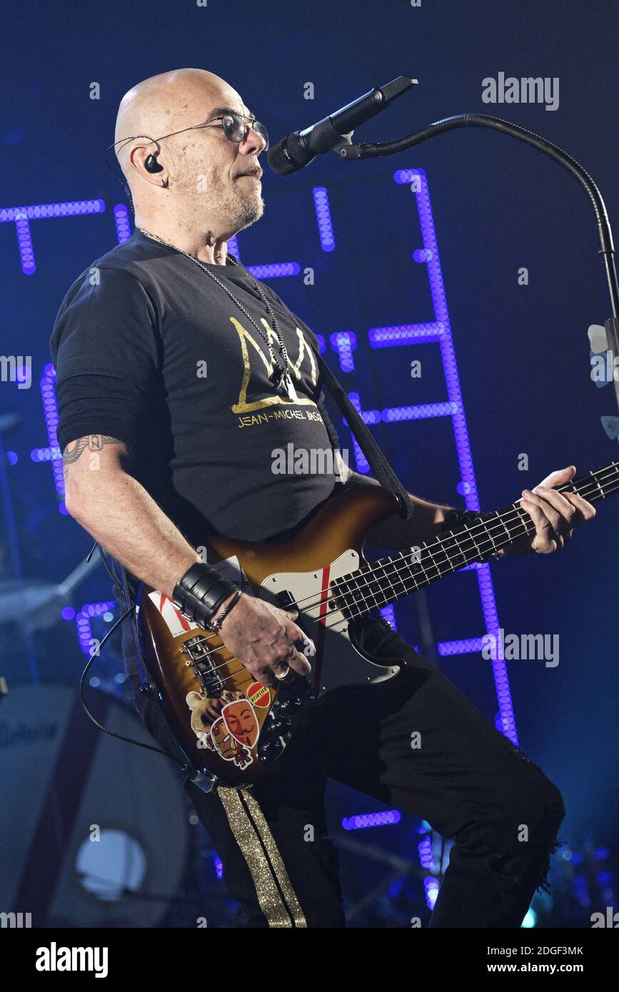 Le chanteur français Pascal Obispo joue en direct sur scène à 'le Tigre' avec son 'Pascal Obispo Tour', le 22 mars 2019 à Margny-les-Compiegne, près de Compiegne, en France. Photo par Edouard Bernaux/Abacapress.com Banque D'Images