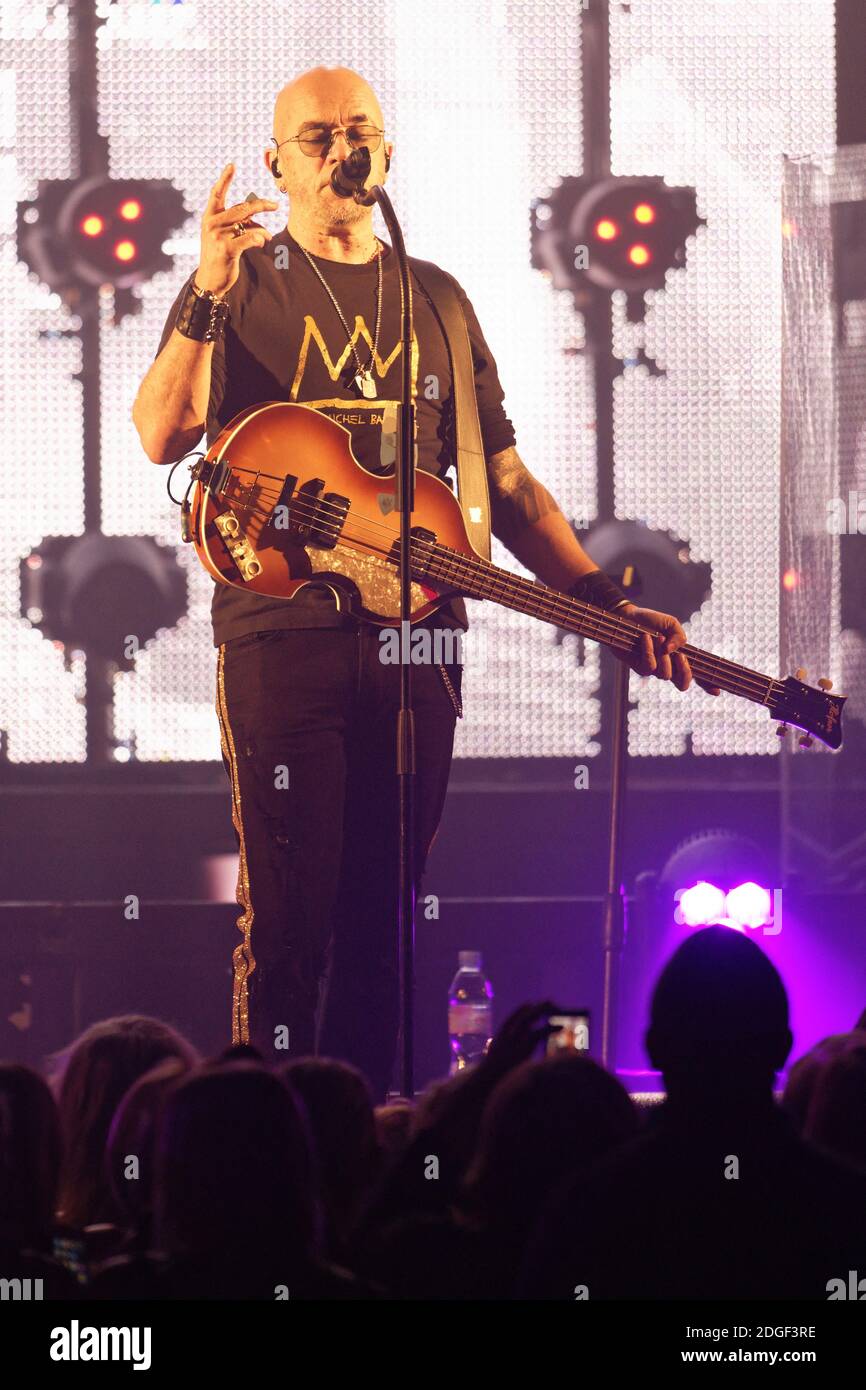 Le chanteur français Pascal Obispo joue en direct sur scène à 'le Tigre' avec son 'Pascal Obispo Tour', le 22 mars 2019 à Margny-les-Compiegne, près de Compiegne, en France. Photo par Edouard Bernaux/Abacapress.com Banque D'Images
