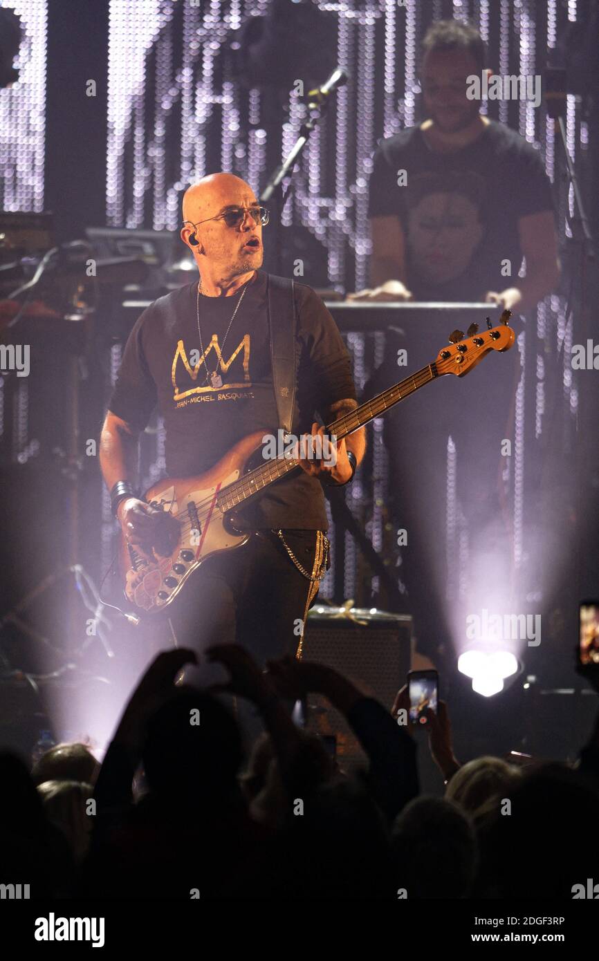 Le chanteur français Pascal Obispo joue en direct sur scène à 'le Tigre' avec son 'Pascal Obispo Tour', le 22 mars 2019 à Margny-les-Compiegne, près de Compiegne, en France. Photo par Edouard Bernaux/Abacapress.com Banque D'Images