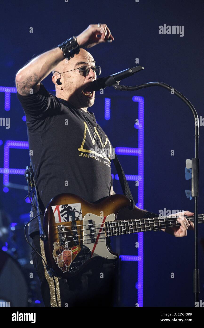 Le chanteur français Pascal Obispo joue en direct sur scène à 'le Tigre' avec son 'Pascal Obispo Tour', le 22 mars 2019 à Margny-les-Compiegne, près de Compiegne, en France. Photo par Edouard Bernaux/Abacapress.com Banque D'Images