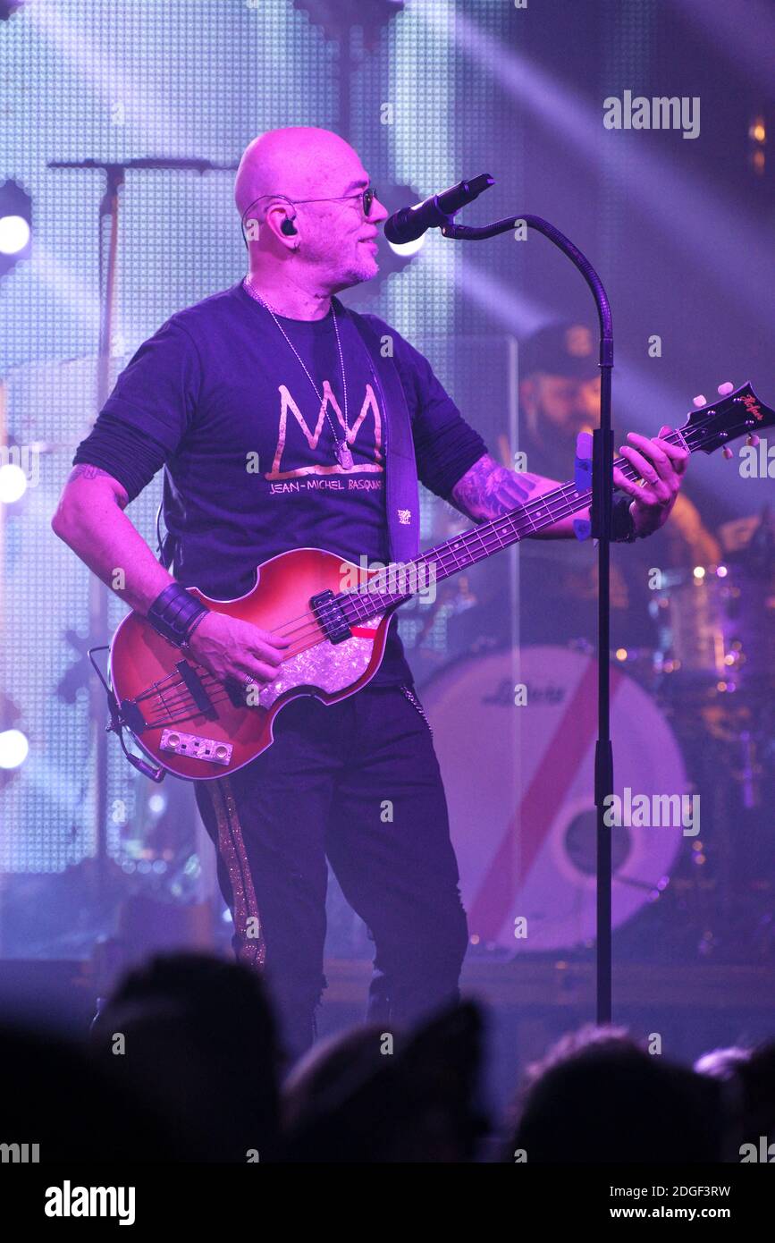 Le chanteur français Pascal Obispo joue en direct sur scène à 'le Tigre' avec son 'Pascal Obispo Tour', le 22 mars 2019 à Margny-les-Compiegne, près de Compiegne, en France. Photo par Edouard Bernaux/Abacapress.com Banque D'Images