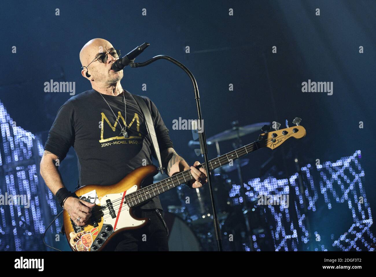 Le chanteur français Pascal Obispo joue en direct sur scène à 'le Tigre' avec son 'Pascal Obispo Tour', le 22 mars 2019 à Margny-les-Compiegne, près de Compiegne, en France. Photo par Edouard Bernaux/Abacapress.com Banque D'Images