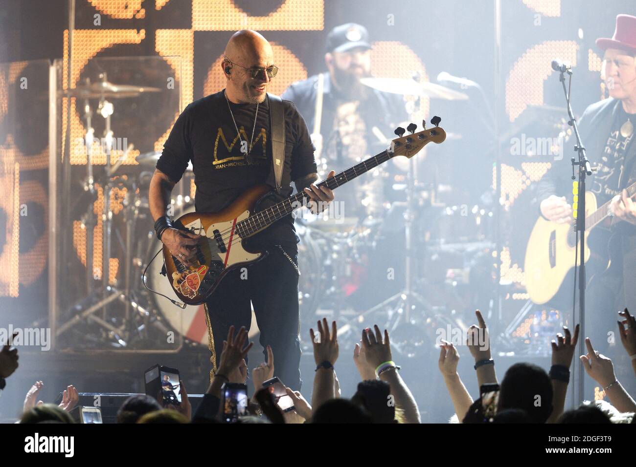 Le chanteur français Pascal Obispo joue en direct sur scène à 'le Tigre' avec son 'Pascal Obispo Tour', le 22 mars 2019 à Margny-les-Compiegne, près de Compiegne, en France. Photo par Edouard Bernaux/Abacapress.com Banque D'Images