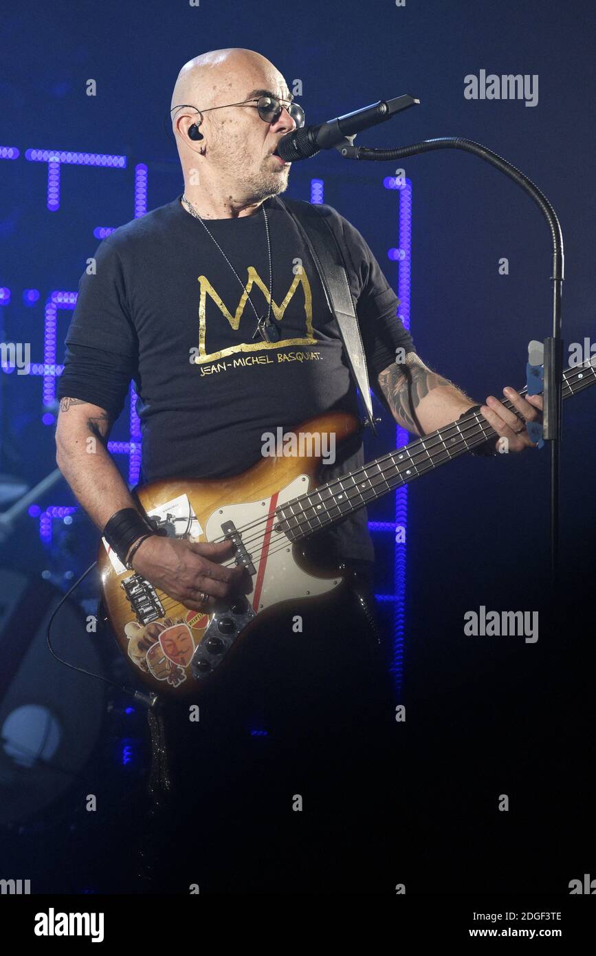 Le chanteur français Pascal Obispo joue en direct sur scène à 'le Tigre' avec son 'Pascal Obispo Tour', le 22 mars 2019 à Margny-les-Compiegne, près de Compiegne, en France. Photo par Edouard Bernaux/Abacapress.com Banque D'Images